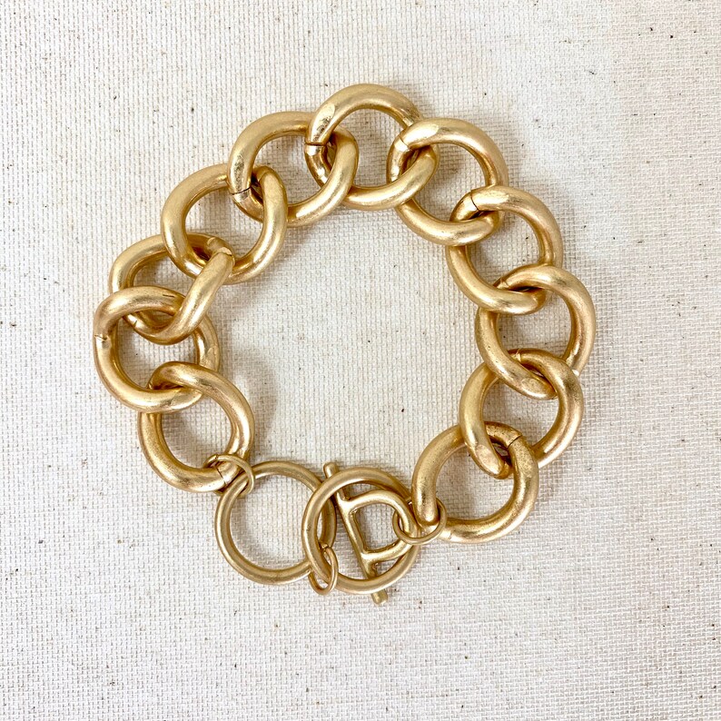 Simple Gold Chain Bracelet Chain and Link Bracelet Bracelet Etsy