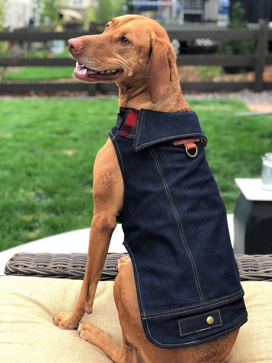 Denim Dog Jacket Etsy UK
