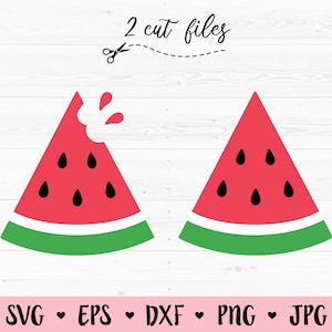 Watermeloen SVG Watermeloen slice gesneden bestand Schattig fruit vector Gebeten Watermeloen Zomer snijden bestand Silhouet Cameo Cricut Vinyl Iron op shirt