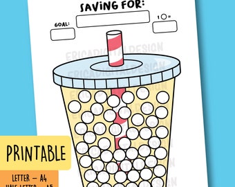 Saving goal tracker Printable Bullet Journal Planner inserts Kids saving coloring page Financial planner Kids saving Money saver motivator