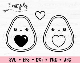 Avocado Svg Cut File Etsy