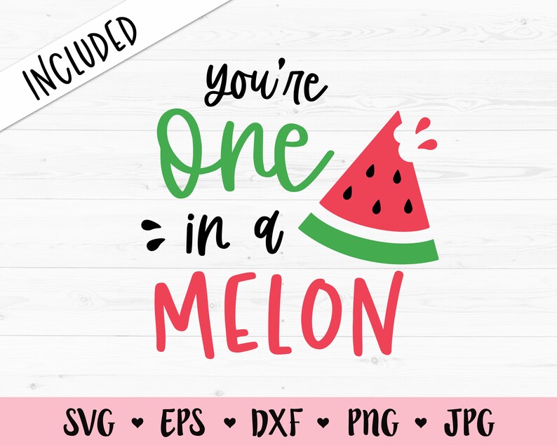 One in a melon SVG 1st First birthday cut file Father's | Etsy