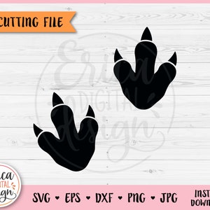 Dinosaurier Fußabdrücke SVG geschnittene Datei für Cricut Silhouette Dino Wildtier Urgeschichte Jura Eisen auf Vinyl Lasergravur Glowforge