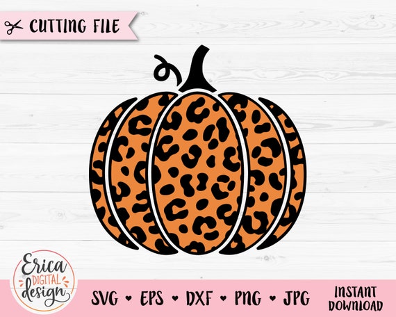 Leopard Pumpkin SVG Cut File Cheetah Print Pumpkin Fall