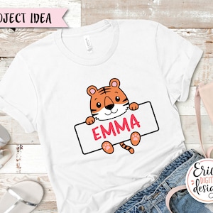 Safari Tier Namen Rahmen SVG Schnittdatei Cricut Silhouette Split Monogramm Student Namensschild Schule Klassenzimmer Label Kinder Baby Lehrer Dschungel Zoo Bild 7