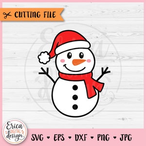 Snowman SVG Cute Snowman layered cut file for Cricut Silhouette Funny Christmas Snowman Clipart Baby Boy First Christmas Shirt Iron on Vinyl
