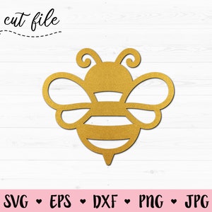 Biene SVG geschnitten Datei süße Bumble Biene Kuchen Kuchen Topper schneiden Datei Kawaii Honigbiene Frühling Tier Silhouette Cricut Vinyl Aufkleber Baby Shirt