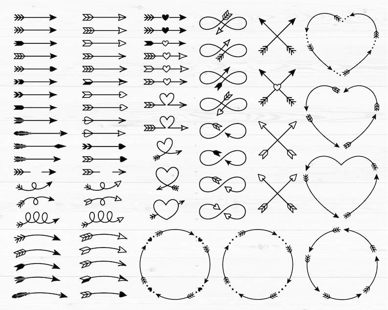 Download Arrow SVG cut file Bundle Arrow clipart Crossed Arrows | Etsy