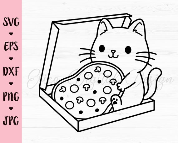 Design PNG E SVG De Kawaii Gato Plano Para Camisetas