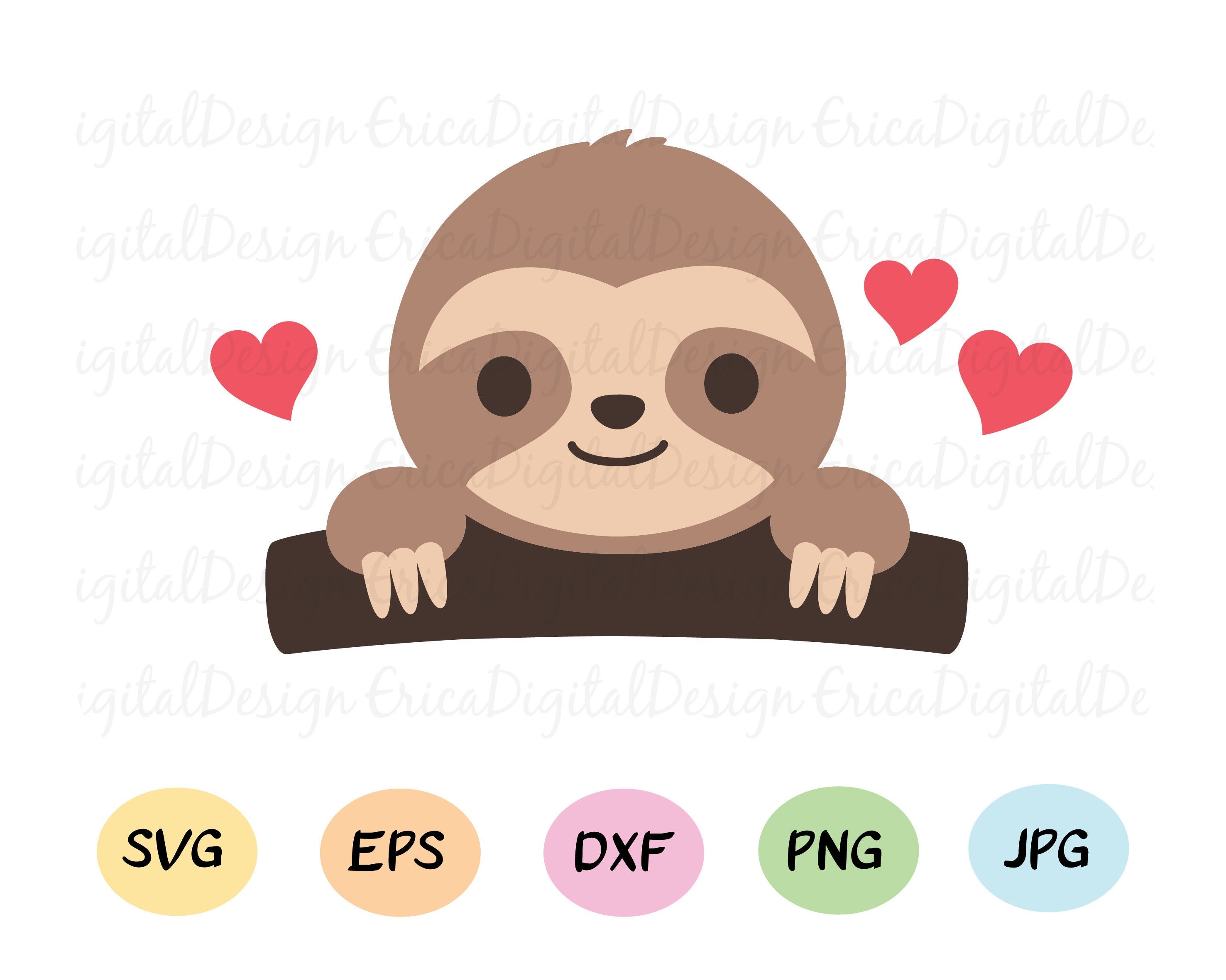 Download Baby sloth SVG Cute sloth face layered cutting file Funny ...