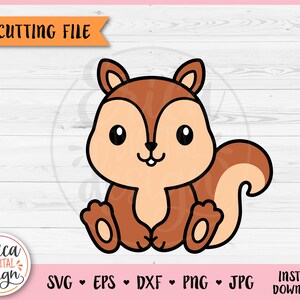 Mignon écureuil couches SVG coupe fichier pour Cricut Silhouette bébé forêt Woodland Animal Clipart PNG enfant en bas âge chemise Baby Shower Body vinyle