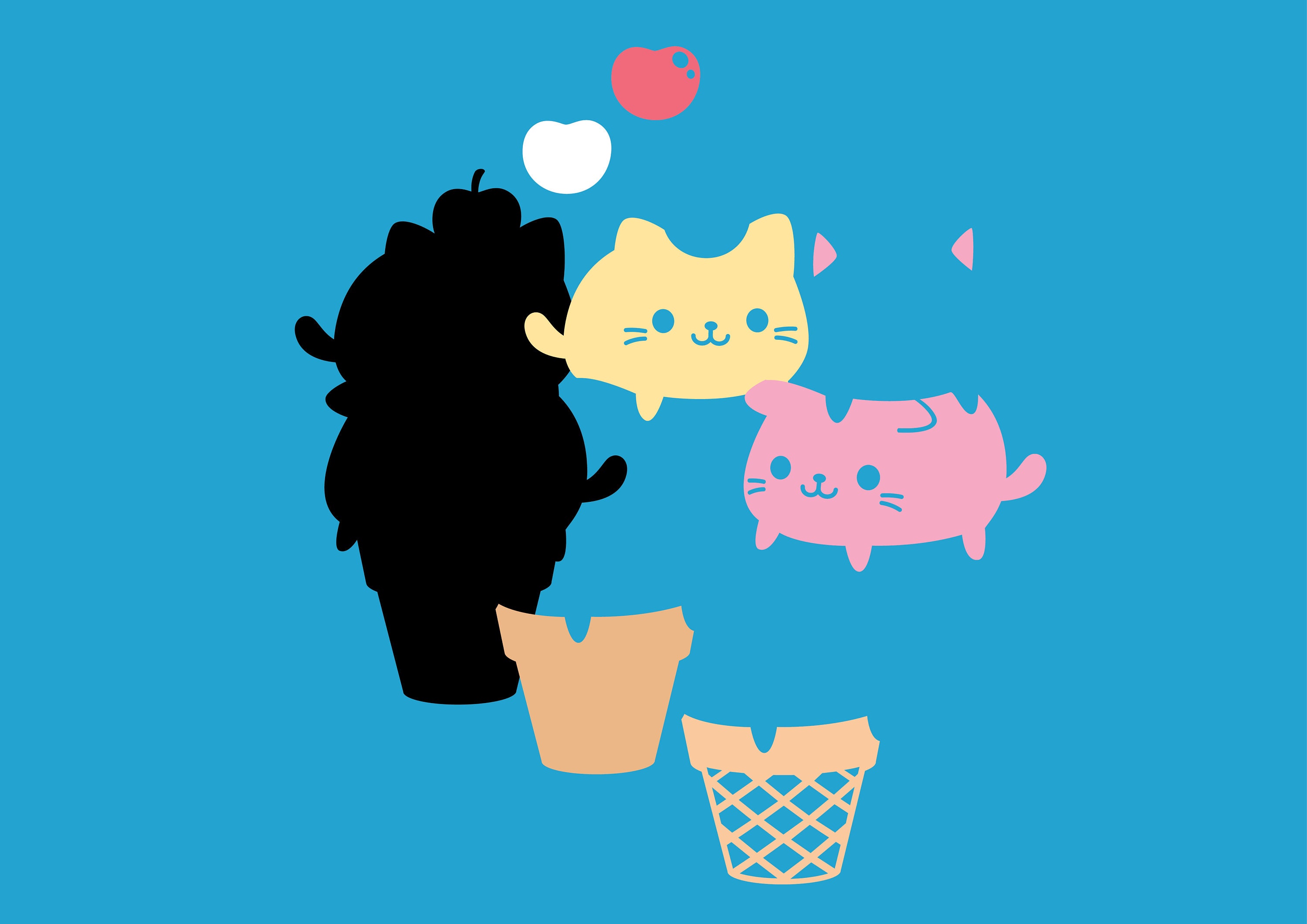 Como Desenhar e Colorir Cookie Cat (Donut de gato) Kawaii Fofo