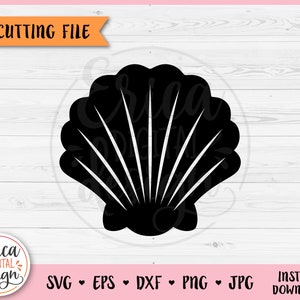 Seashell SVG archivo recortado para Cricut Silhouette Sea Animal Underwater Creature Seaworld Ocean Marine Beach Summer Iron on Vinyl Laser Engraving
