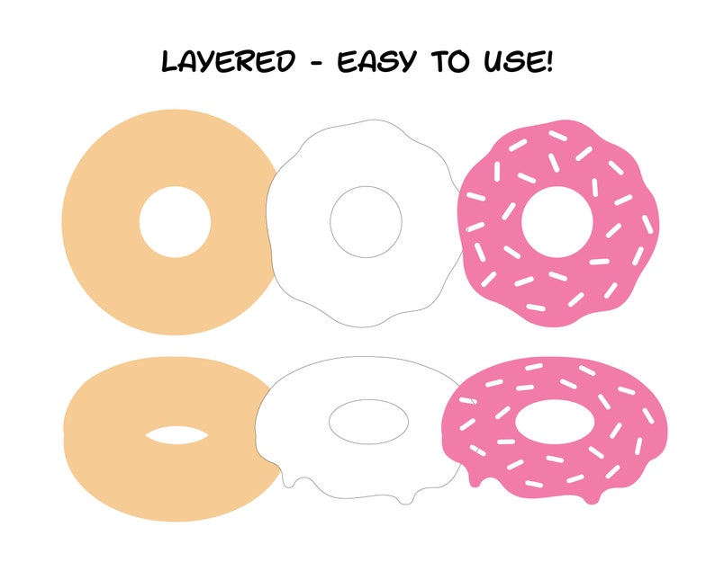 Download Donut SVG layered cutting file Cute sprinkle bitten ...