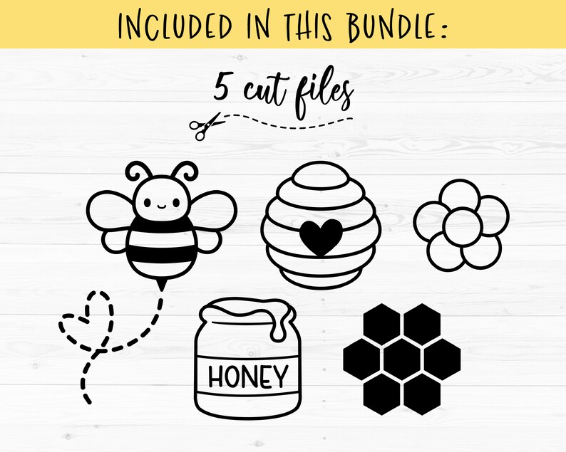 Download Bee SVG Mega Bundle Honeycomb cut file Cute bumble bee ...
