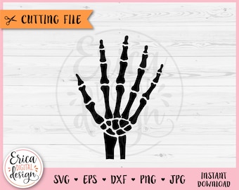 Skeleton Hand SVG Skeleton Bones cut file for Cricut Silhouette Kids Halloween Shirt October Fall Spooky Halloween Clipart PNG Iron on Vinyl