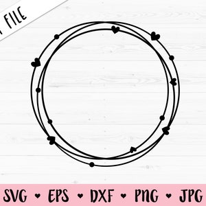 Layered Circle Frame SVG - Circle Frame SVG - Frame SVG - Cutting File -  Shape Svg - Circle Frame Clip Art - Wreath Svg - Png - Dxf