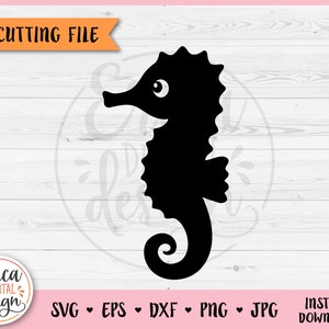 Niedliche Seepferdchen SVG geschnitten Datei für Cricut Silhouette Meer Tier Unterwasser Kreatur Meereswelt Ozean Strand Sommer Eisen auf Vinyl Lasergravur