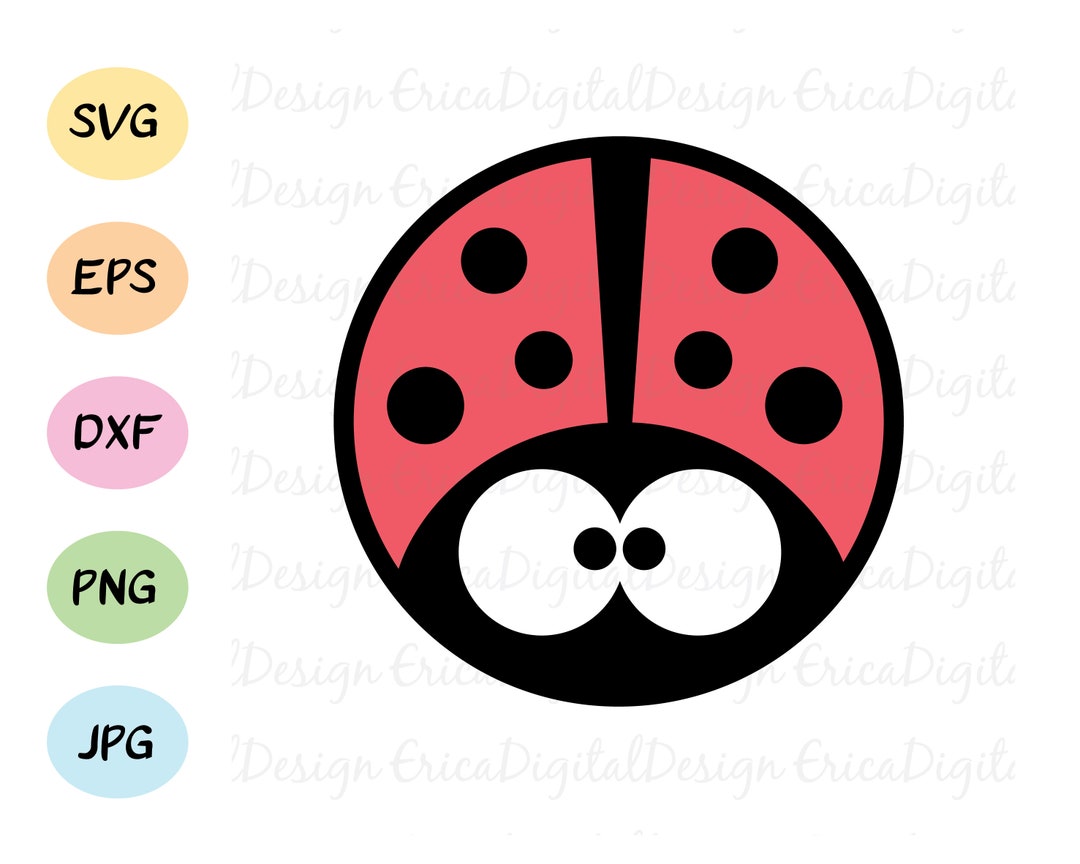 Cute Ladybug SVG Kawaii Baby Ladybug Cut File Beatle Animal Nature ...
