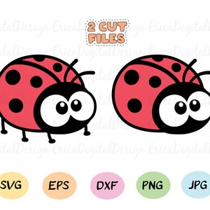 Joaninha SVG Bebê joaninha arquivo de corte Amor bug arquivo de corte Engraçado Lady bug Beatle svg Animal Natureza Primavera Verão Silhueta Cricut Vinil