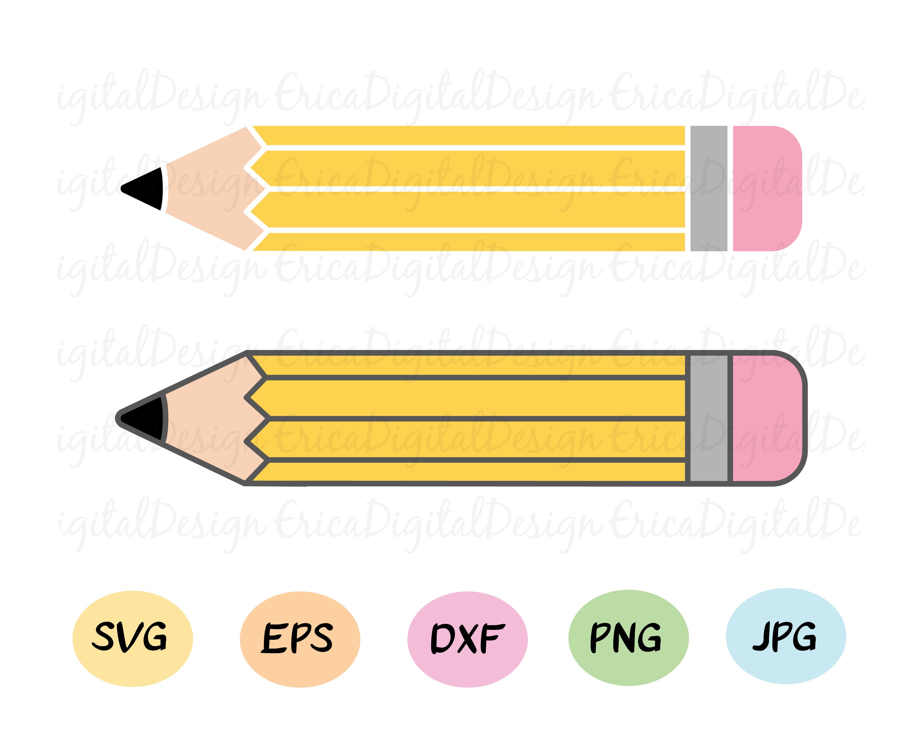 pencil-svg-cut-file-pencil-layered-cutting-file-back-to-school-etsy