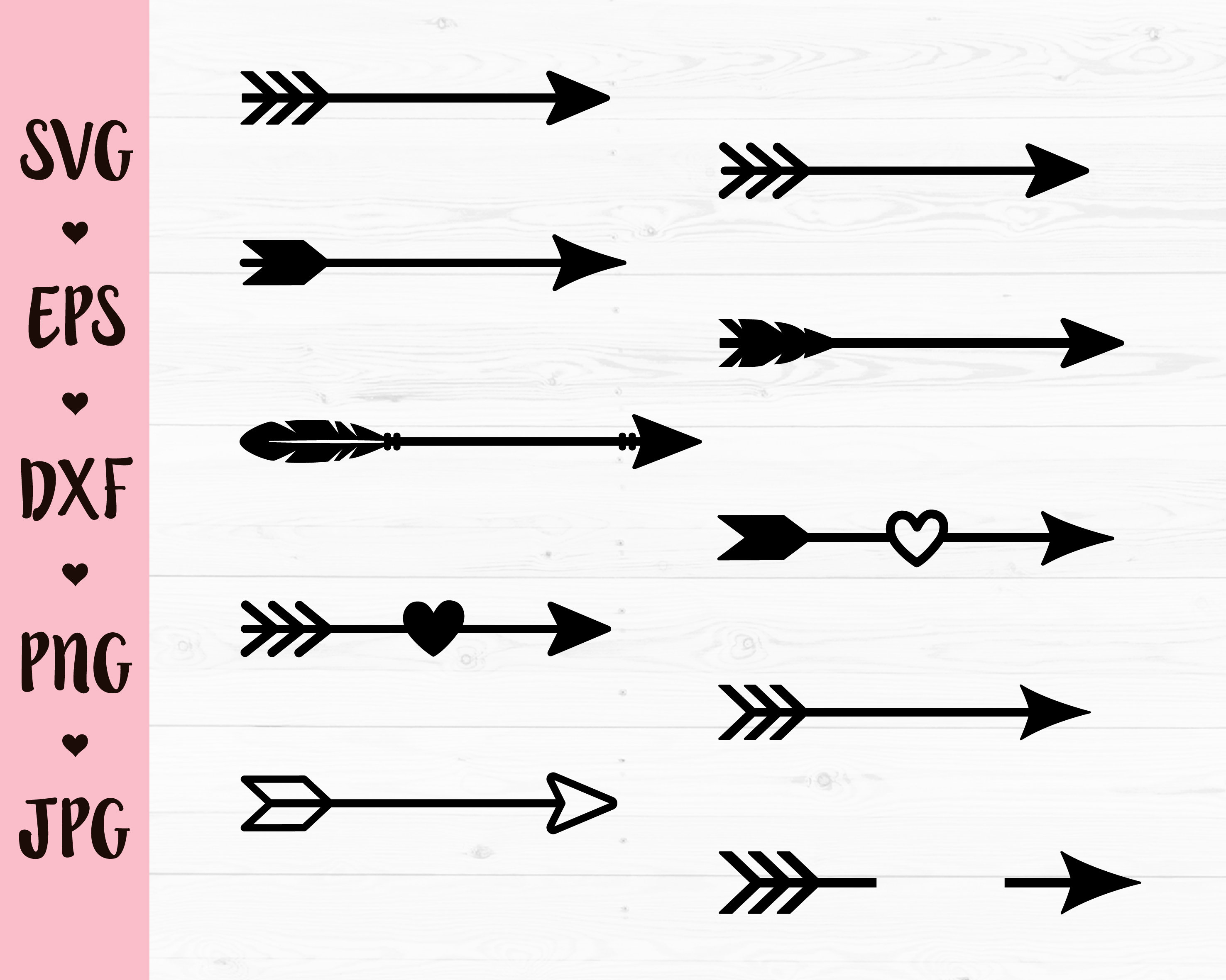 Download Arrow Svg Bundle Arrow Cut File Arrow Clipart Boho Tribal Arrows With Heart Valentine Love Decor Embellishment Frame Silhouette Cricut Vinyl Art Collectibles Drawing Illustration Vadel Com