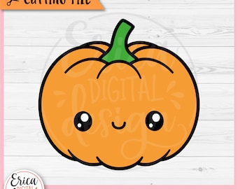 Cute Pumpkin Face layered SVG cut file for Cricut Silhouette Fall Pumpkin Season Shirt Harvest Clipart Thanksgiving Farmhouse Autumn Decor