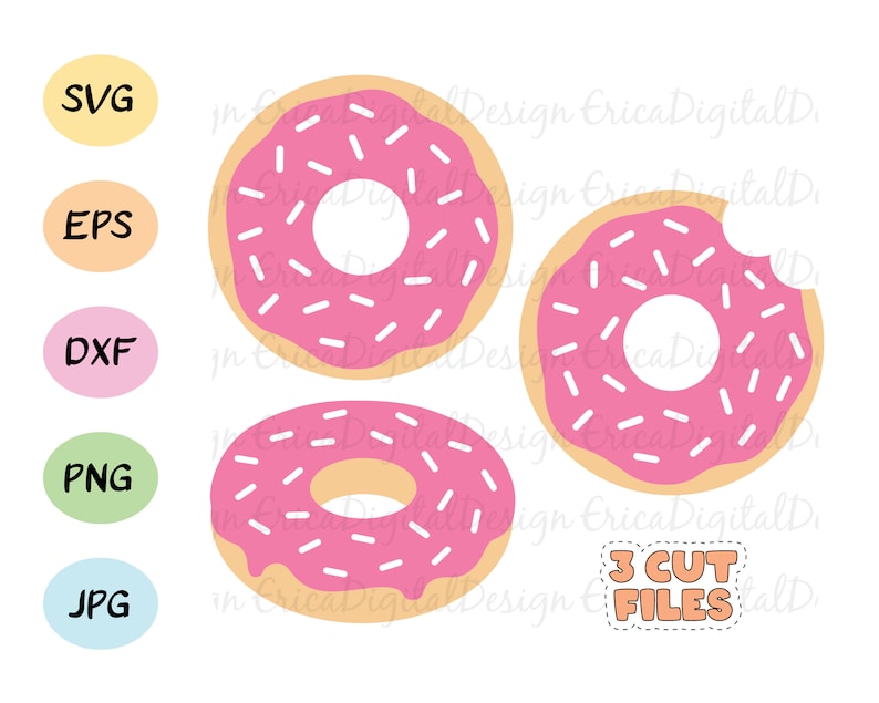 Download Donut SVG layered cutting file Cute sprinkle bitten ...
