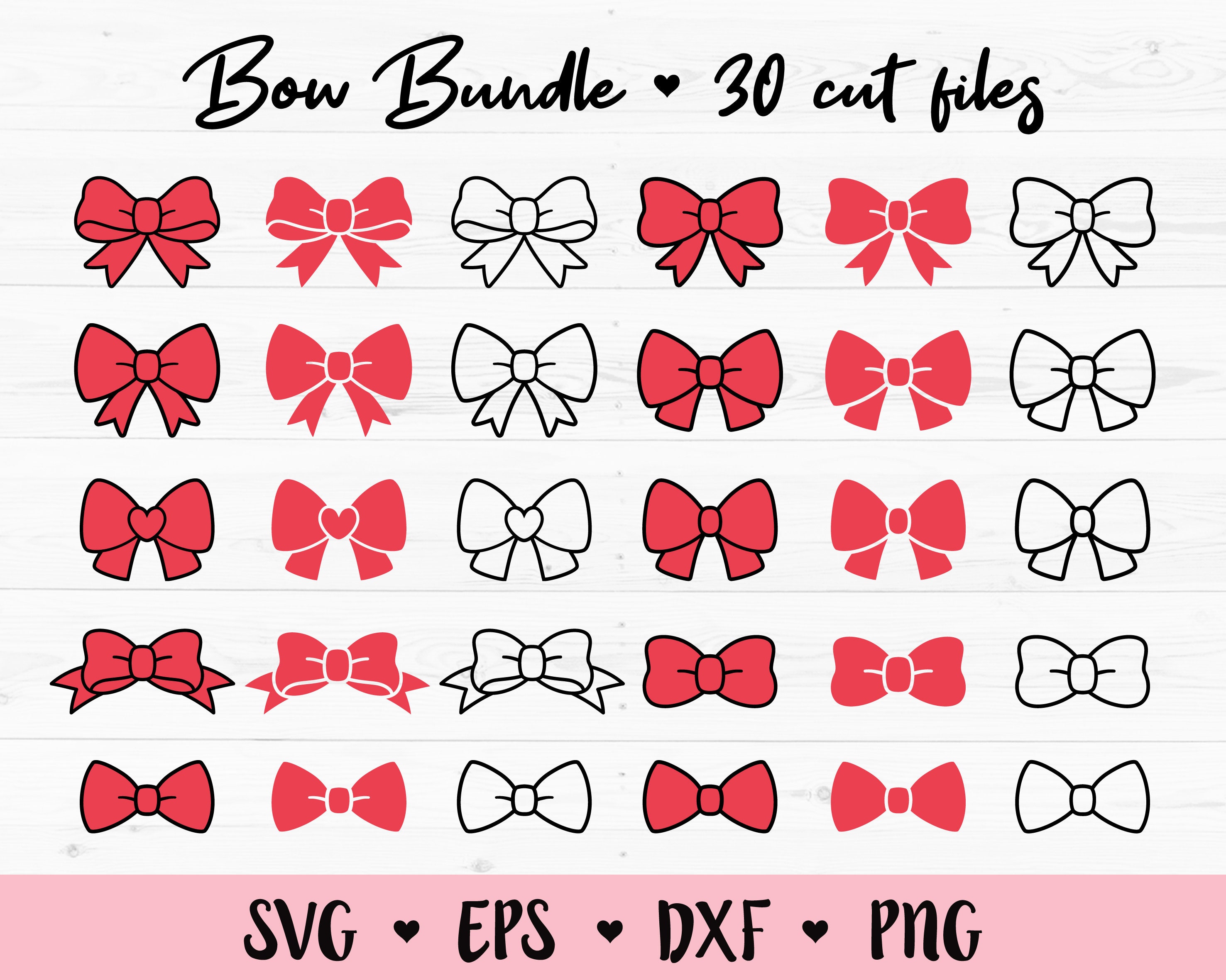 Bow Ribbon Svg, Gift Ribbon Svg, Red Bow Ribbon Svg, Gift