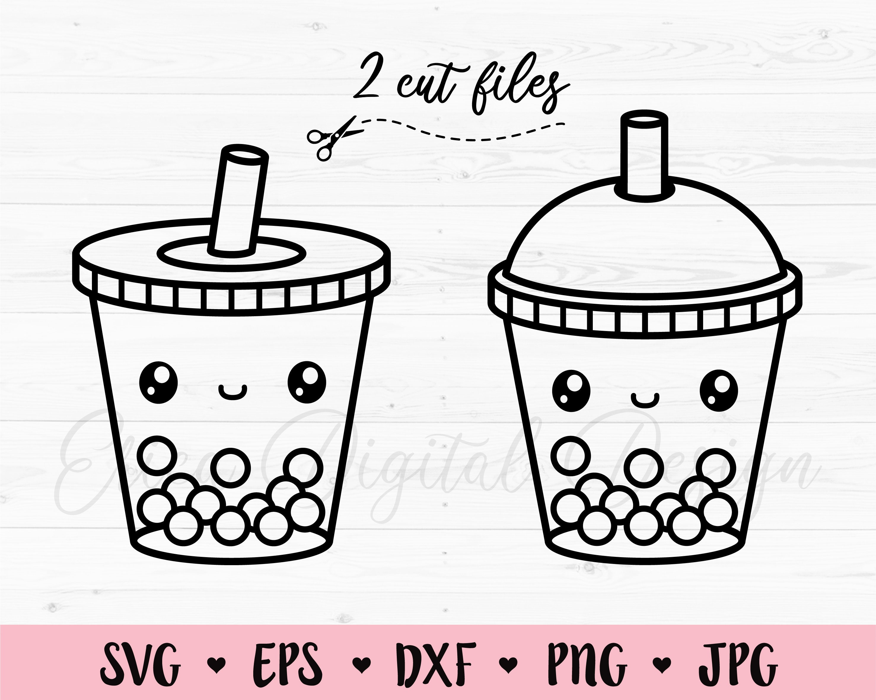 Bubble Tea SVG Boba Tea Cut File Kawaii Drink Cute Food Boba ...