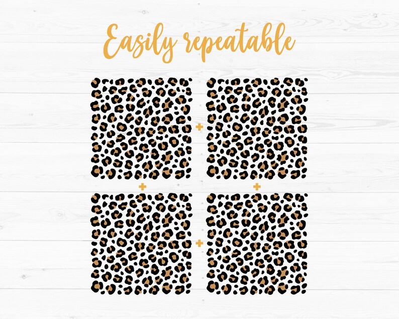 Leopard Print SVG Cheetah Repeating Pattern Cut File Leopard Etsy