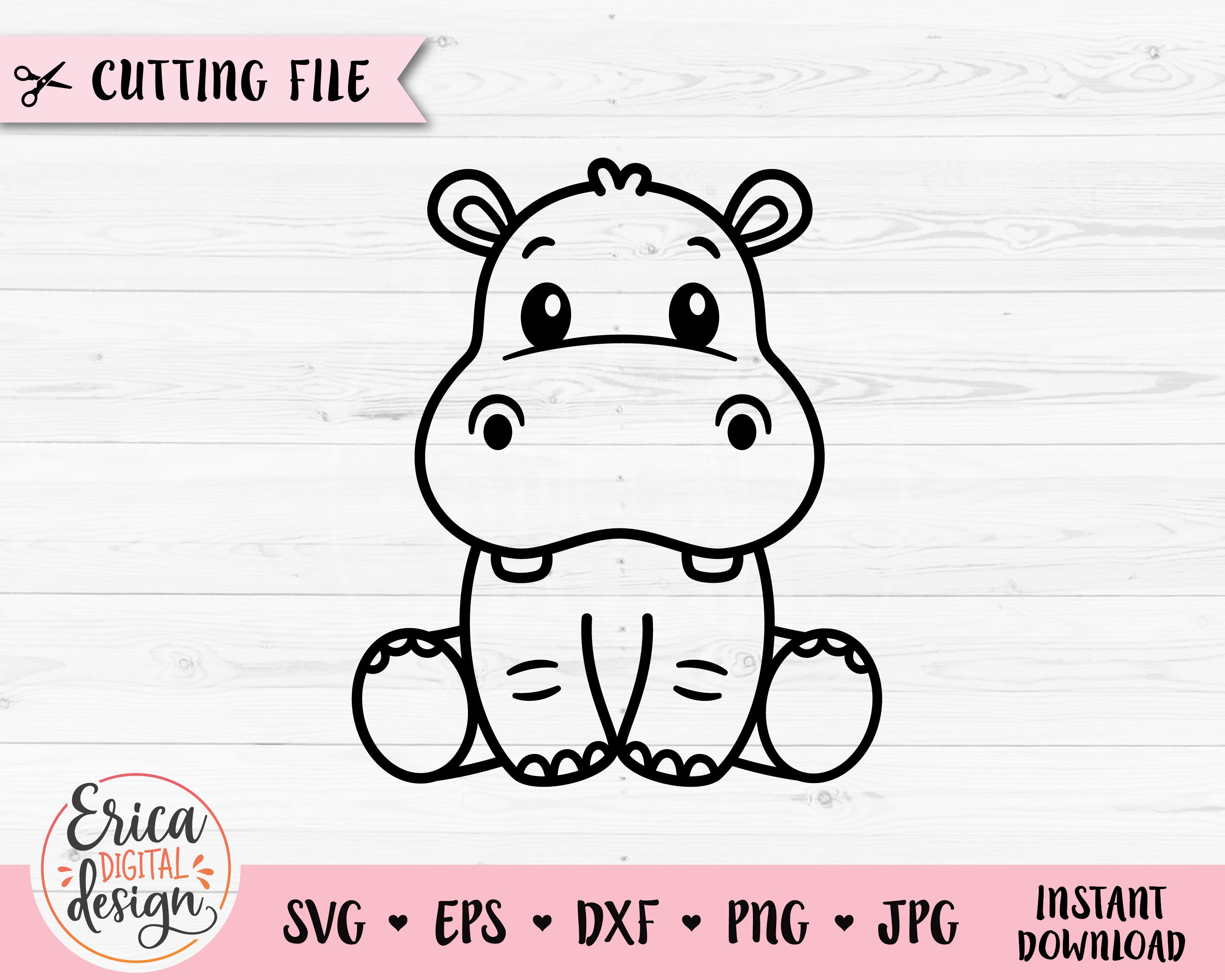 Hippo Svg Files For Cricut Hippopotamus Svg Files Hippo Etsy | My XXX