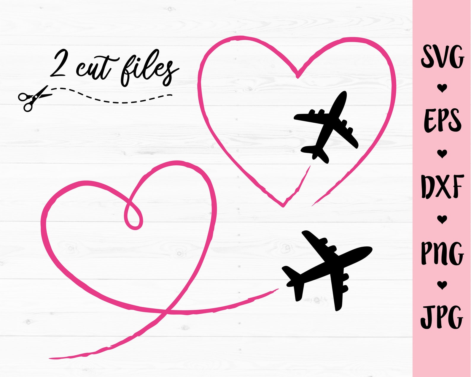 Сердечко с самолетом тату эскиз