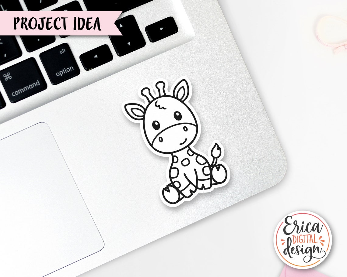 Giraffe SVG Cute Baby Giraffe Outline Cut File Cricut - Etsy Canada