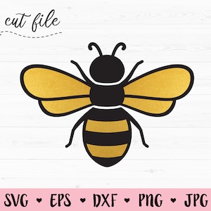 Bee SVG cut file Bumble bee cutting file Cute Honey bee svg Honeybee Spring Summer Animal Silhouette Cricut Vinyl decal Tumbler Shirt