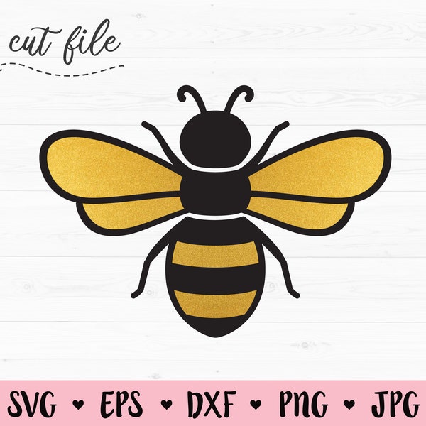 Bee SVG cut file Bumble bee cutting file Cute Honey bee svg Honeybee Spring Summer Animal Silhouette Cricut Vinyl decal Tumbler Shirt