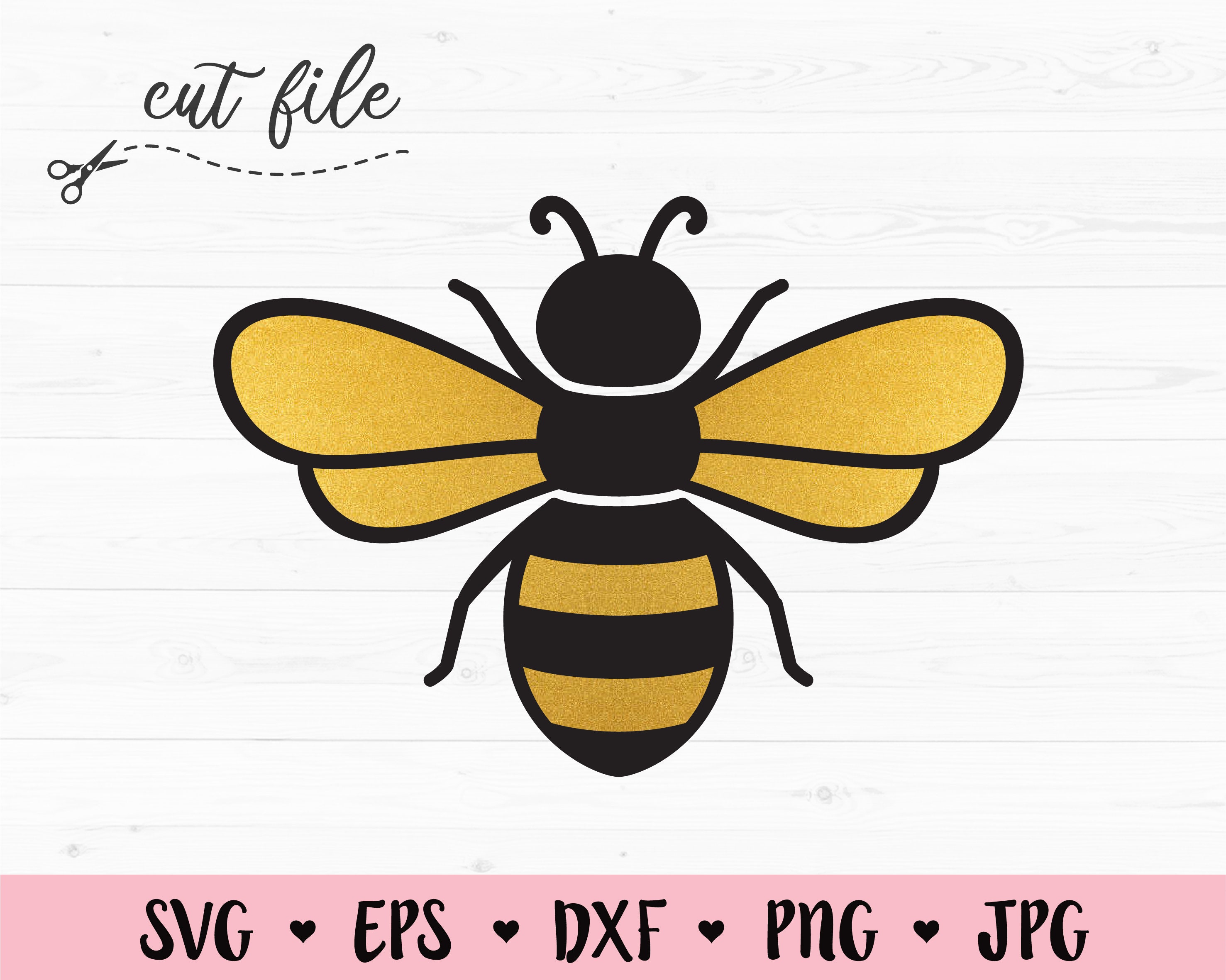 Download Bee SVG cut file Bumble bee cutting file Cute Honey bee svg | Etsy