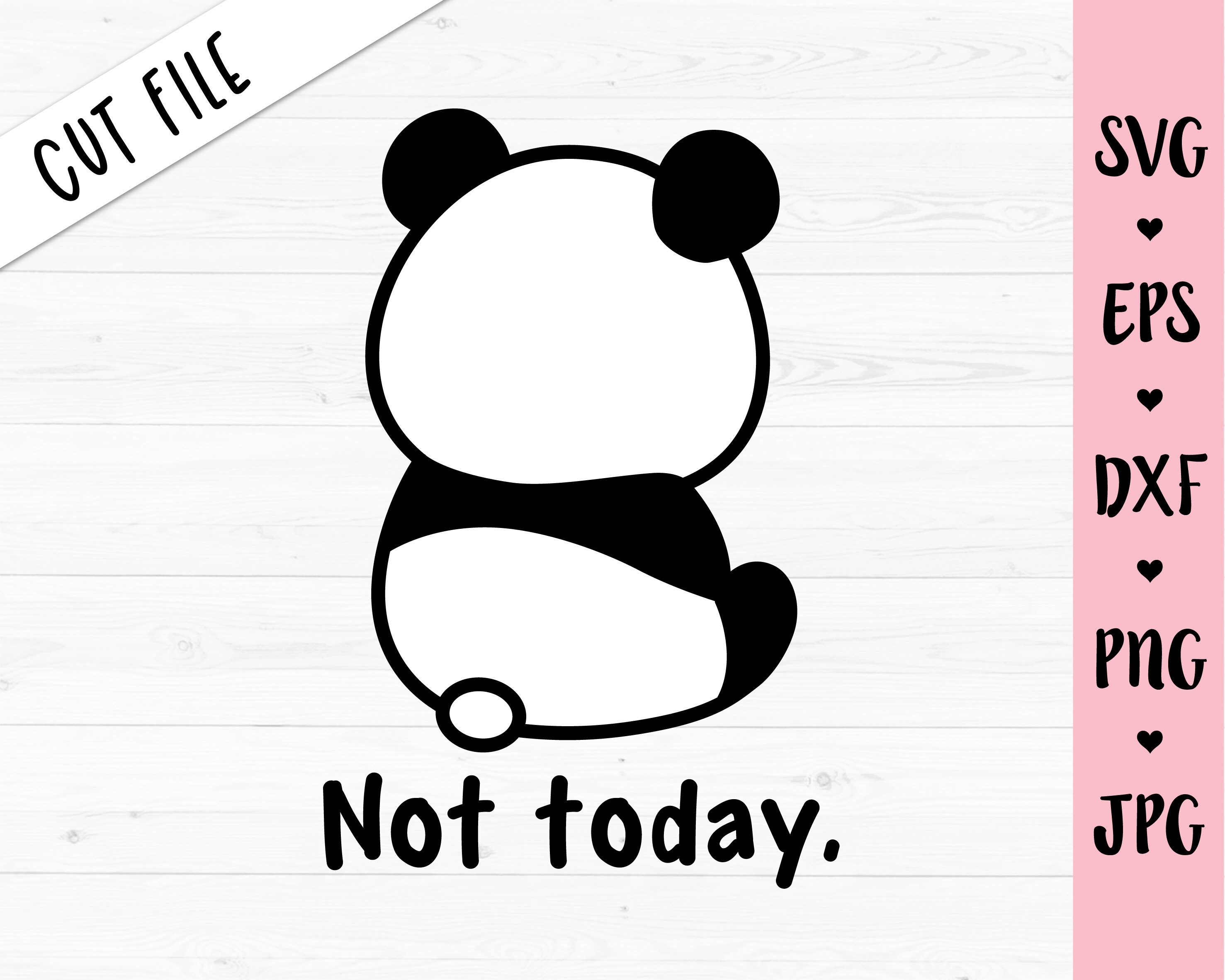 Cute baby panda layered SVG Kawaii panda cut file Cartoon panda cutting  Kids Cuttable Animal vector DXF Silhouette Cameo Cricut Vinyl Shirt