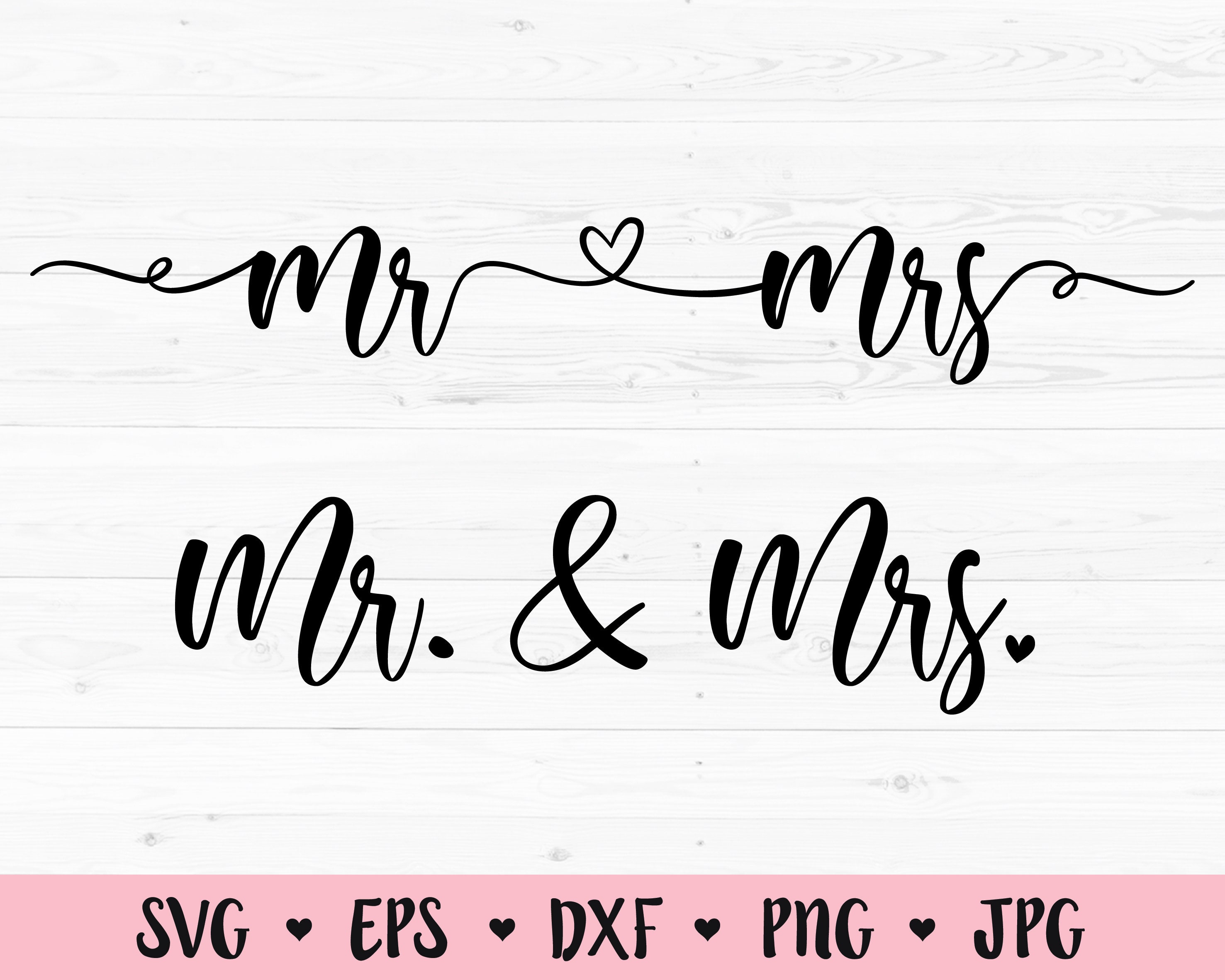 Mr Mrs Mr & Mrs cut file Wifey Hubby Wife Husband Wedding | Etsy