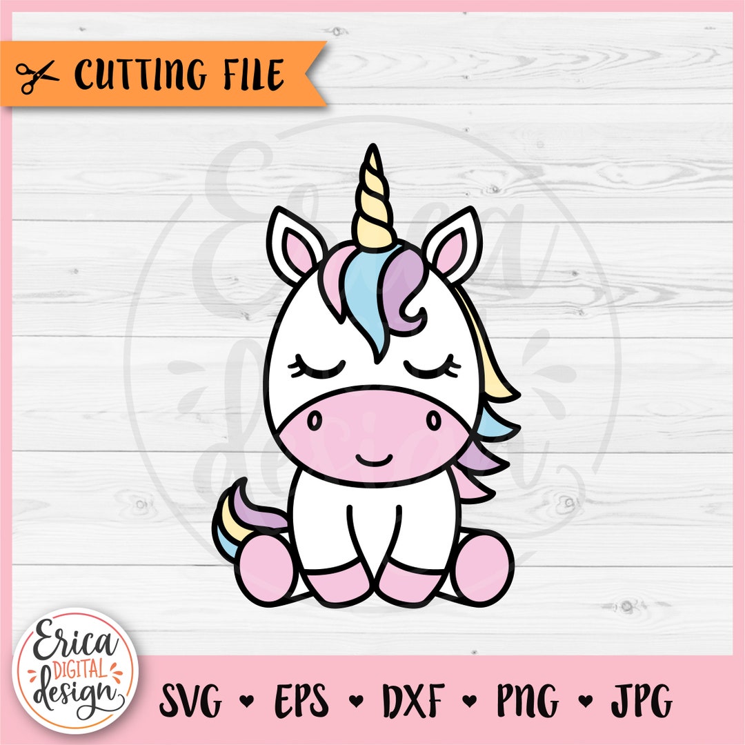 Unicorn Layered SVG Cute Baby Unicorn Cut File Cricut Silhouette Kawaii ...