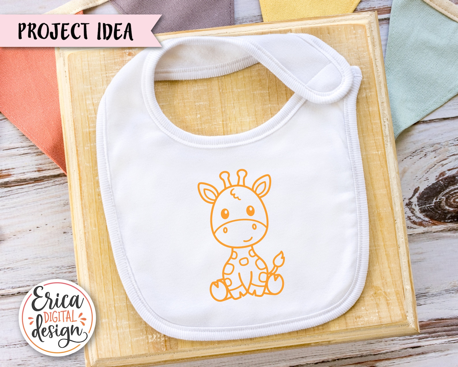 Giraffe SVG Cute Baby Giraffe Outline Cut File Cricut Silhouette Jungle ...