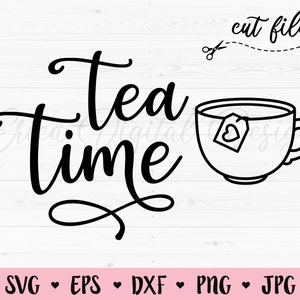 Hora del té SVG Archivo de corte de té Taza de té Amante del té Pero primer té Handlettered svg Signo de té Refranes de té Silueta Cricut Vinilo Calcomanía Camisa divertida
