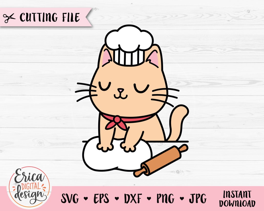 Kneading Cat SVG Layered Cut File for Cricut Silhouette Funny Cat