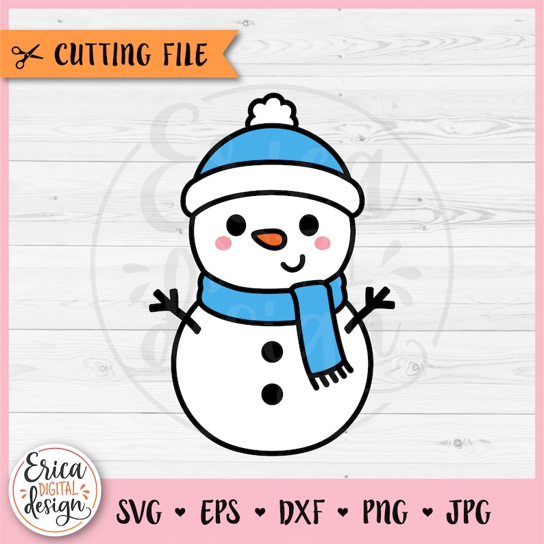 Snowman SVG Cute Snowman Layered Cut File for Cricut Silhouette Funny ...