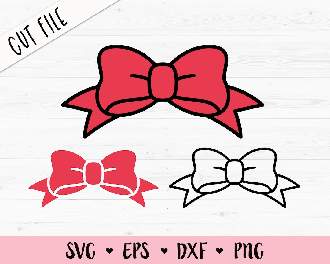 Bow SVG Bundle Cute Bow Tie Cut File Baby Girl Bows Vector Bow Monogram ...