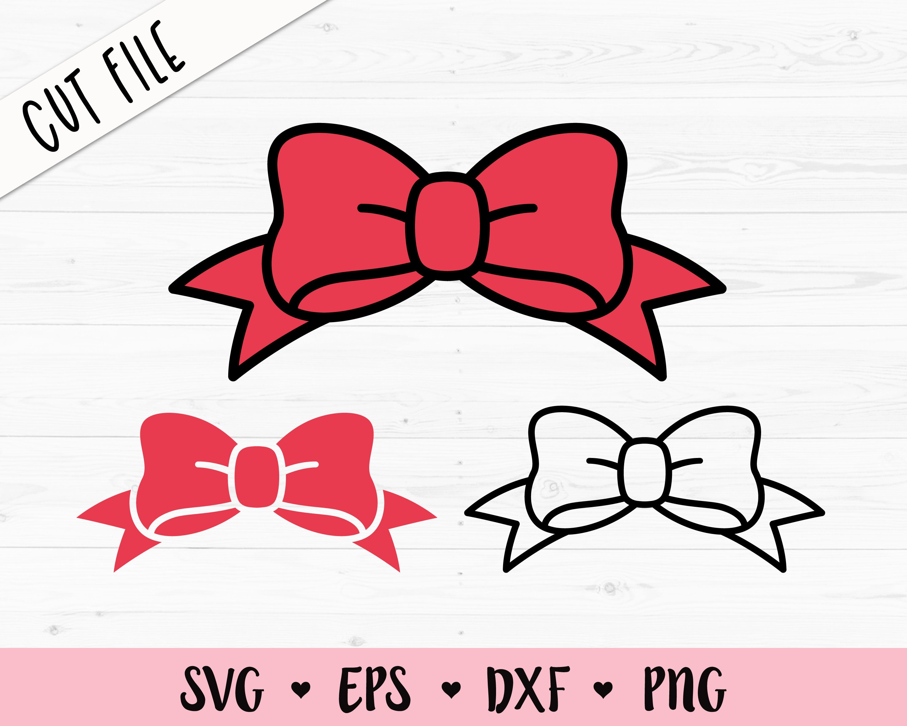 Bow SVG Bundle Cute Bow Tie Cut File Baby Girl Bows Vector Bow Monogram  Topper Hair Bow Ribbon Silhouette Cricut Vinyl Iron on Shirt Decal 