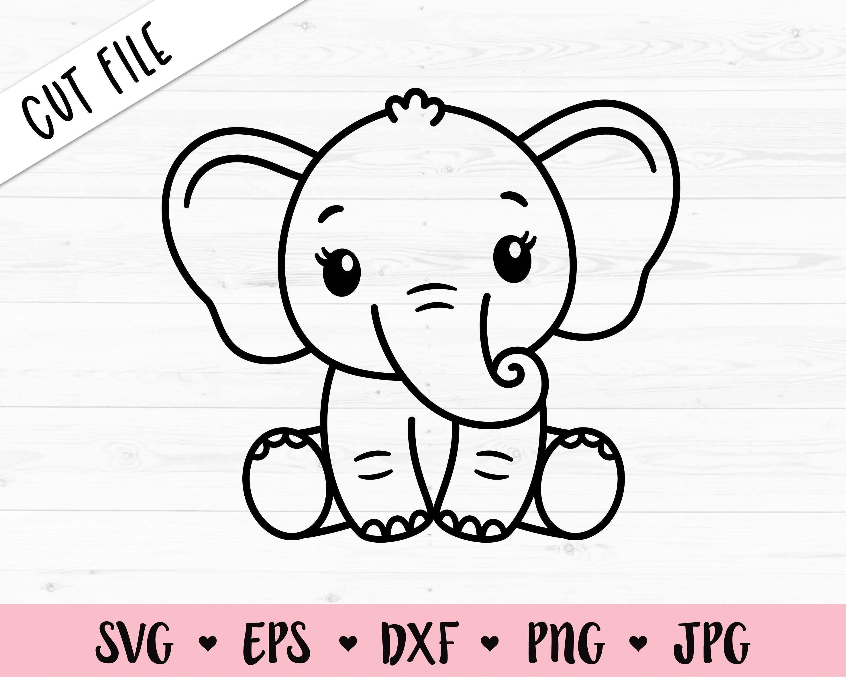 Cute Elephant SVG