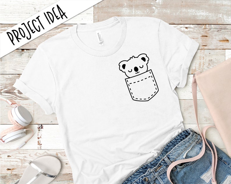 Download Cute koala SVG Baby koala in a pocket cut file Kawaii ...