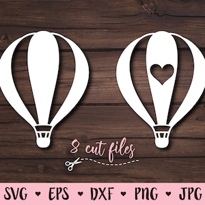 Heißluftballon SVG Bundle Luftballons Svg schneiden Datei Party Dekor Abenteuer Reise Liebe Wanderlust Freiheit Silhouette Cricut Vinyl Aufkleber