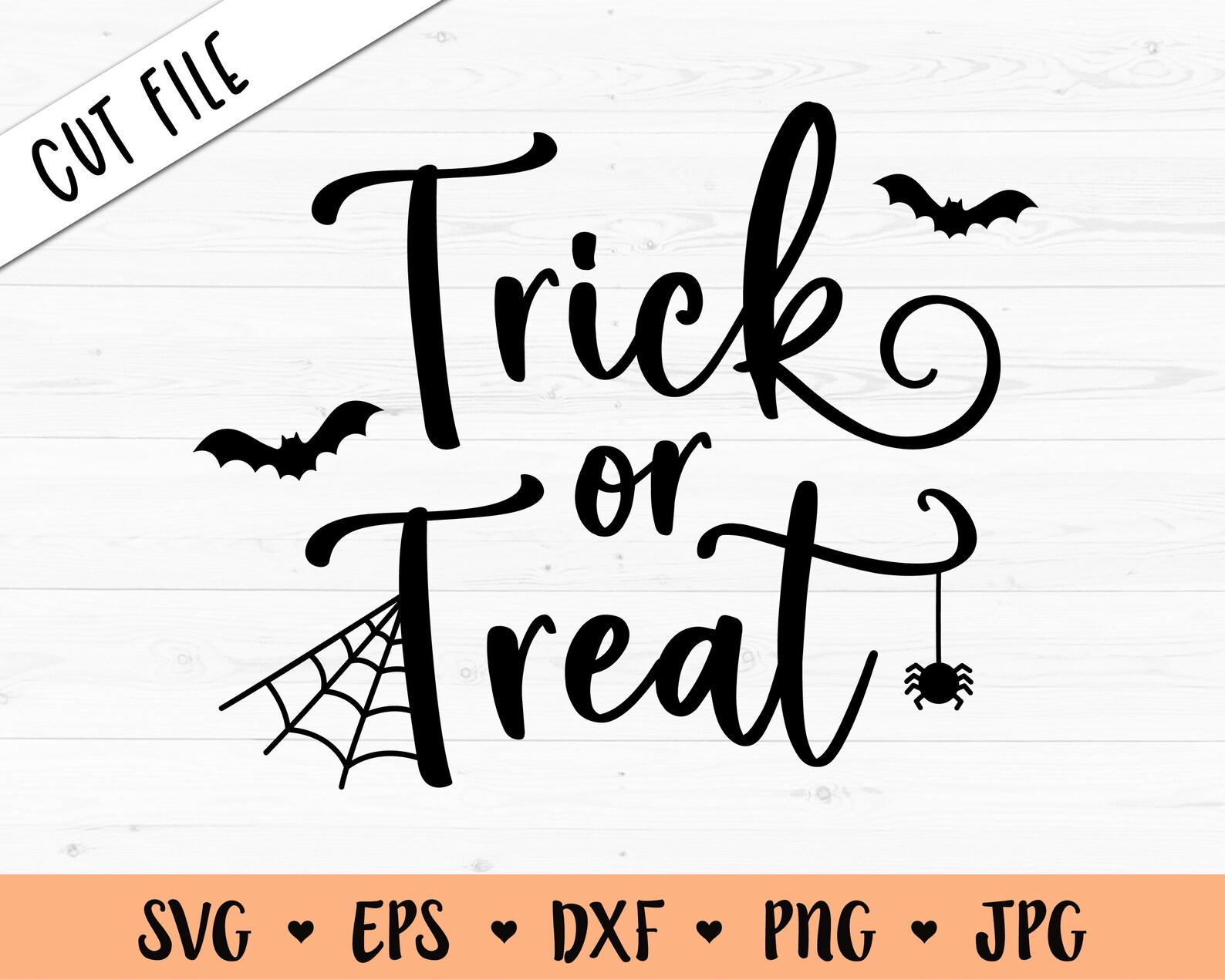 Trick or Treat SVG Halloween Cut File Halloween Quotes Kid Boy Girl ...
